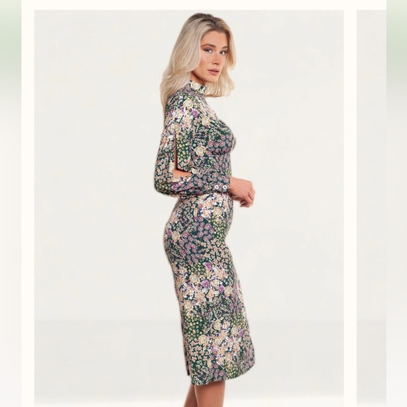 NEVER FULLY DRESSED HIGH NECK FLORAL, size 2 - Picture 3 of 10